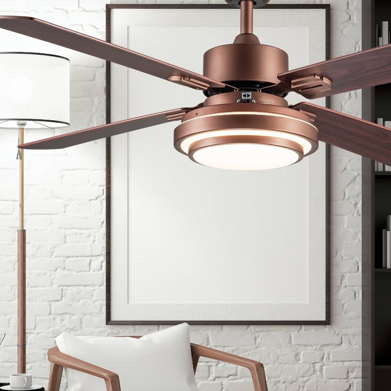 51" LED 4-Blade Adiar Integrated Ceiling Fan - River of Goods