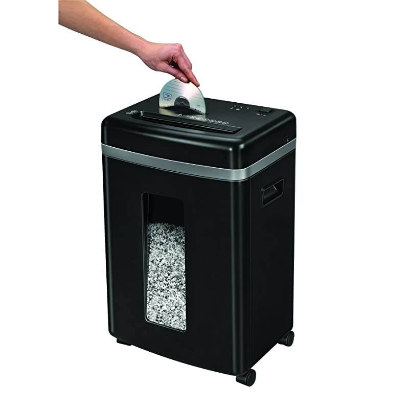 450M 9-Sheet Micro-Cut Paper and Credit Card Shredder with SilentShred (4074001), Black