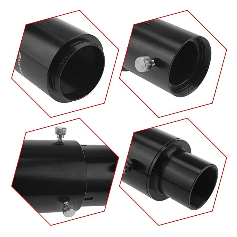 1.25" Extendable Camera Adapter - for Either Prime-Focus Or Eyepiece-Projection Astrophotography with Refractors or Reflector Telescopes - Threaded for Standard 1.25inch Astronomy Filters