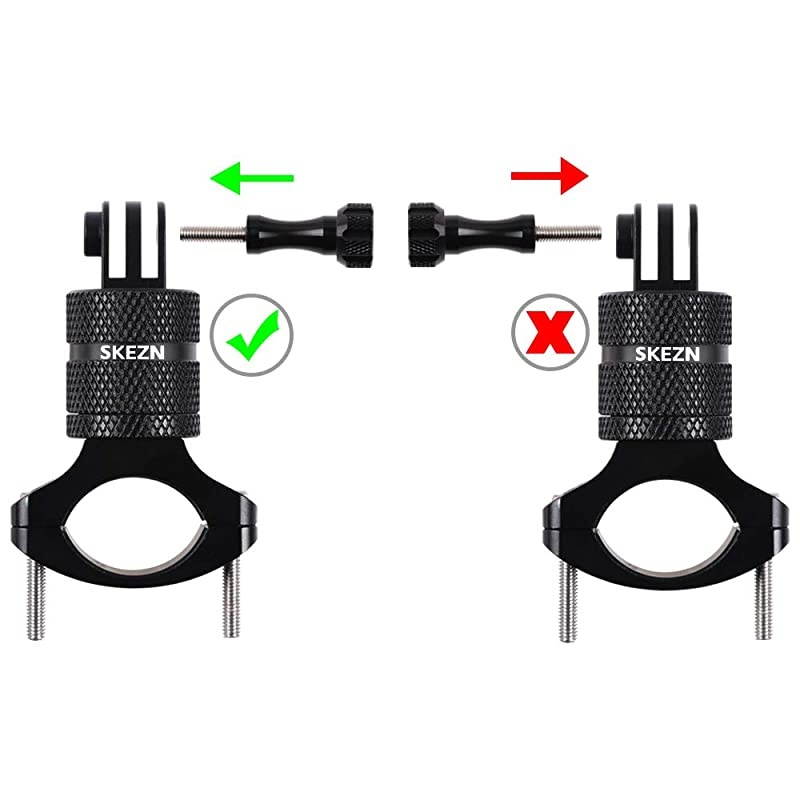 Bike Bicycle Handlebar Mount for GoPro, 360 Degree Rotation Aluminium Bicycle Rack Adjuster Compatible with Action Camera Hero 9/8/7/6/ 5/4/ 3+/ 3/2/ 1,Xiaoyi, Garmin, CASIO, Black