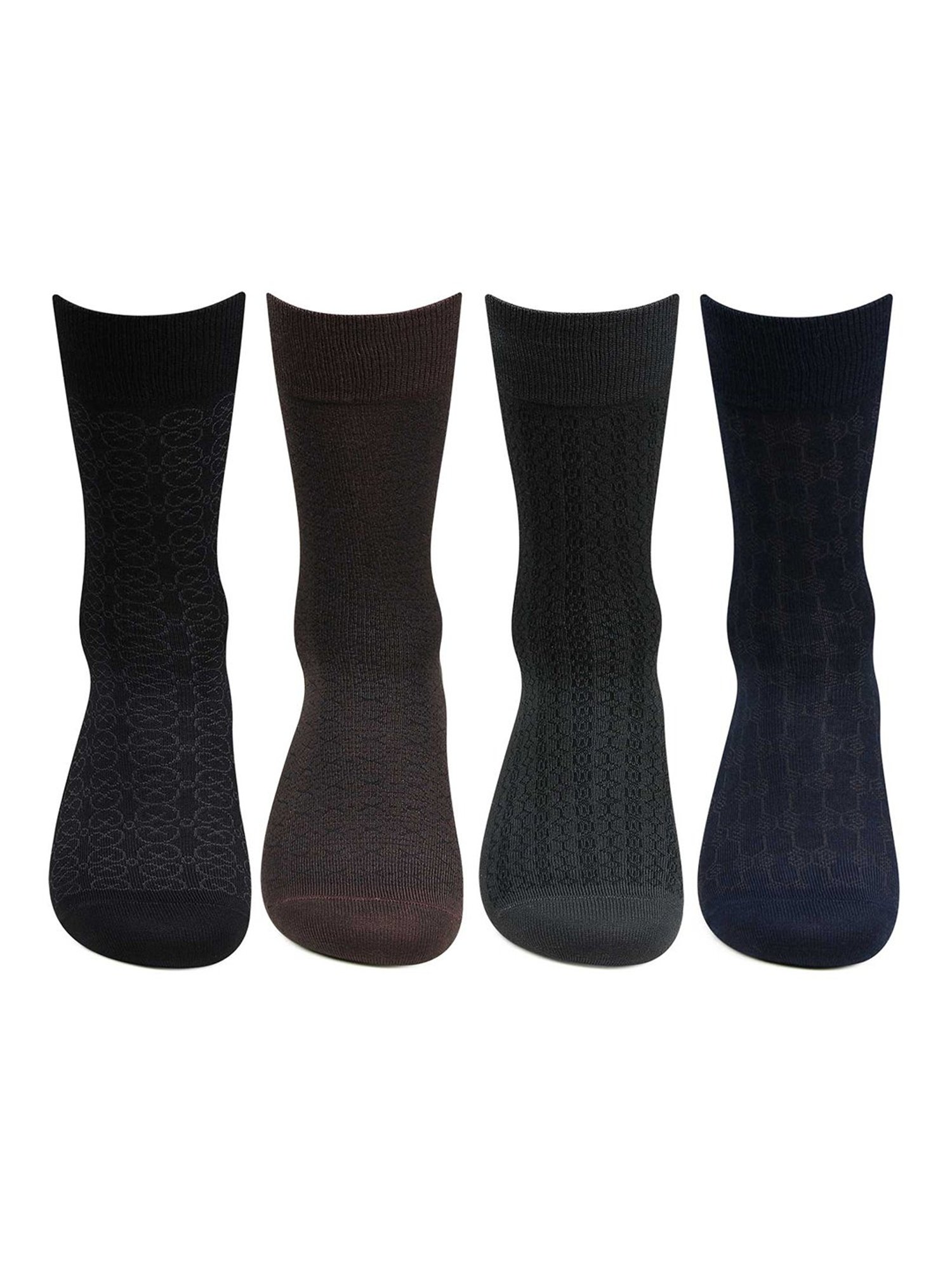 Bonjour Assorted Printed Socks - Pack of 4