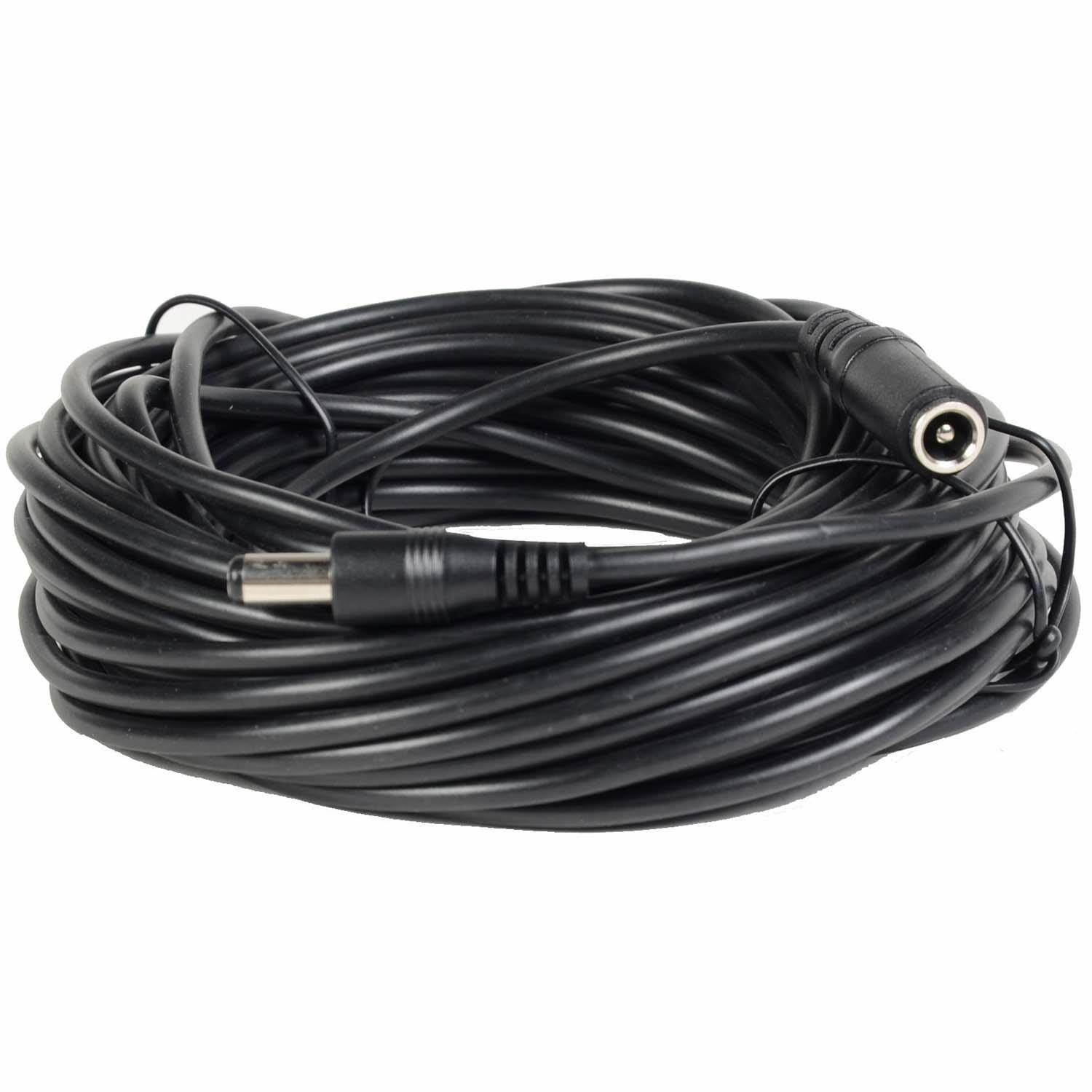 VideoSecu 2.1mm x 5.5mm 12V DC Power Adapter Cable Pigtail Plug Extension Cord 33ft for CCTV Surveillance Camera W2U