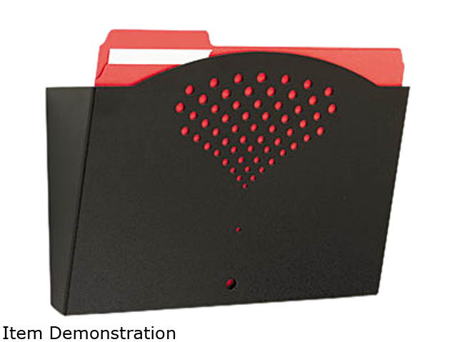 Safco 3170BL Steel Wall Pocket, Letter, Black