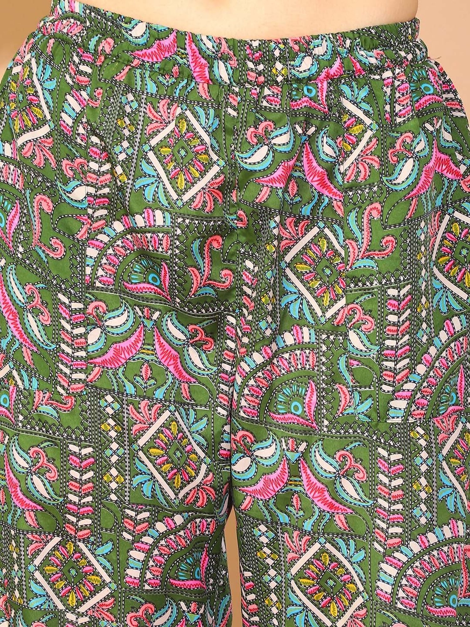 Moms Maternity Green Kurta Pant Set