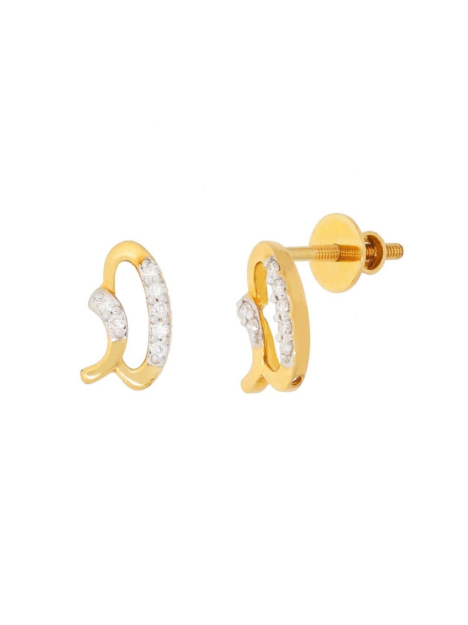 Waman Hari Pethe Jewellers 18k Gold & Diamond Earrings for Women