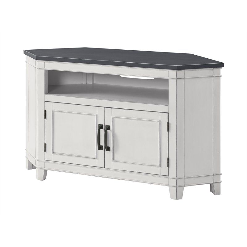 Rosemark 3 Door Media Credenza TV Stand for TVs up to 66" Gray - Treasure Trove Accents