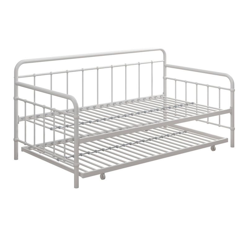 Twin Kaila Metal Daybed and Trundle White - Room & Joy