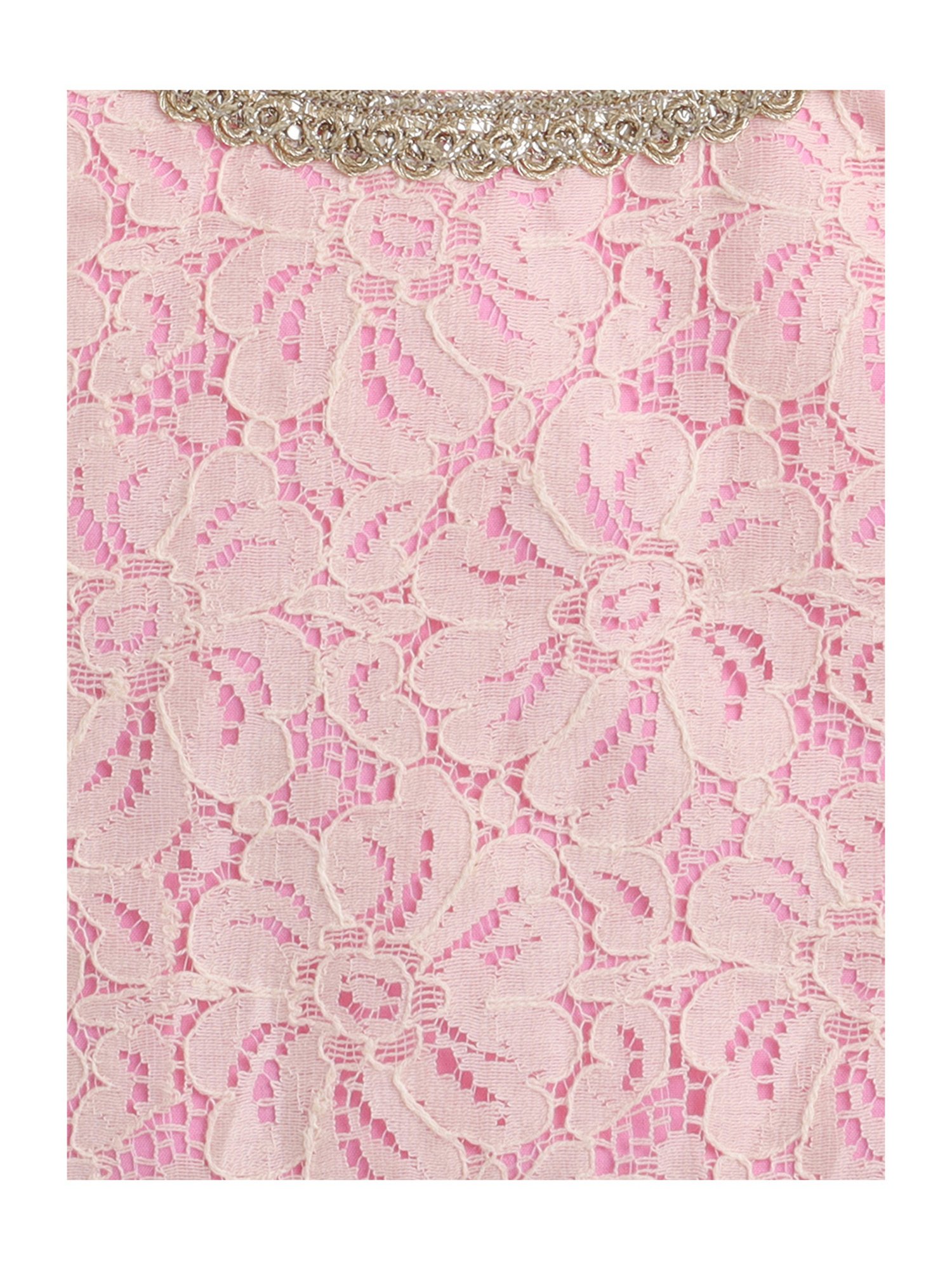 Many Frocks Kids Pink Self Design Lehenga, Choli with Dupatta