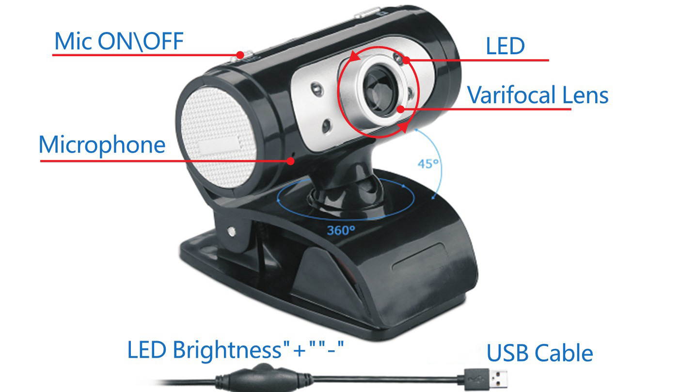 Computer camera network usb camera HD 720P microphone