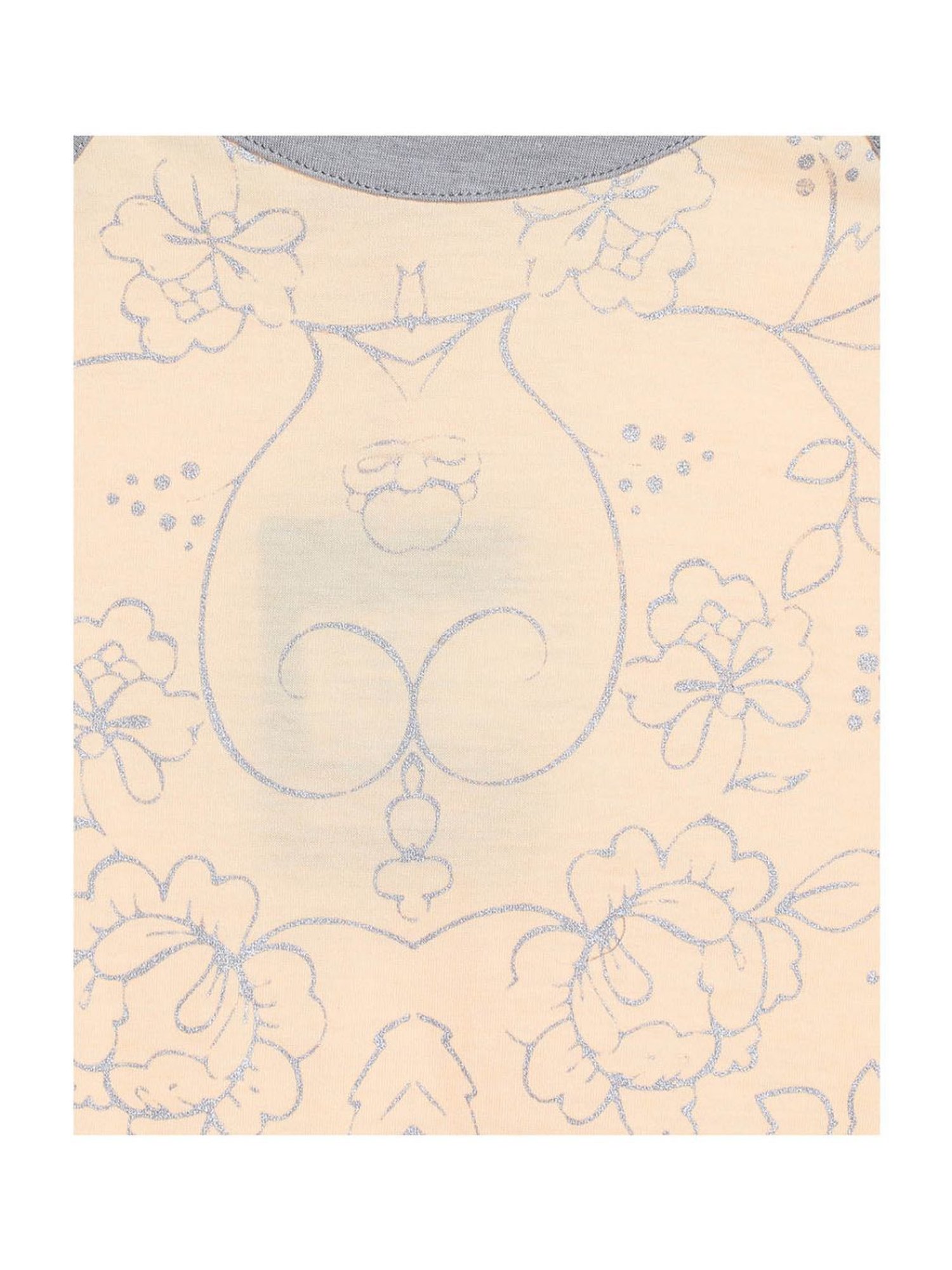 NINS MODA Kids Beige Printed Dress