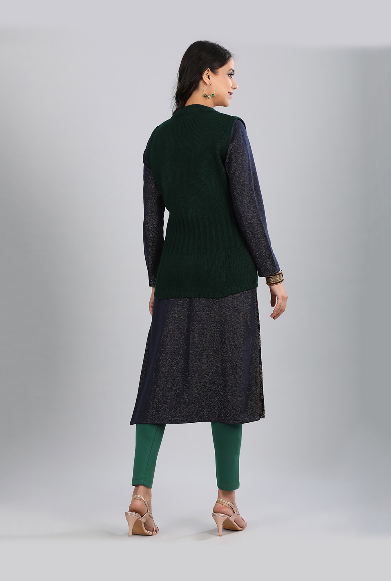 Aurelia Green Striped Sweater