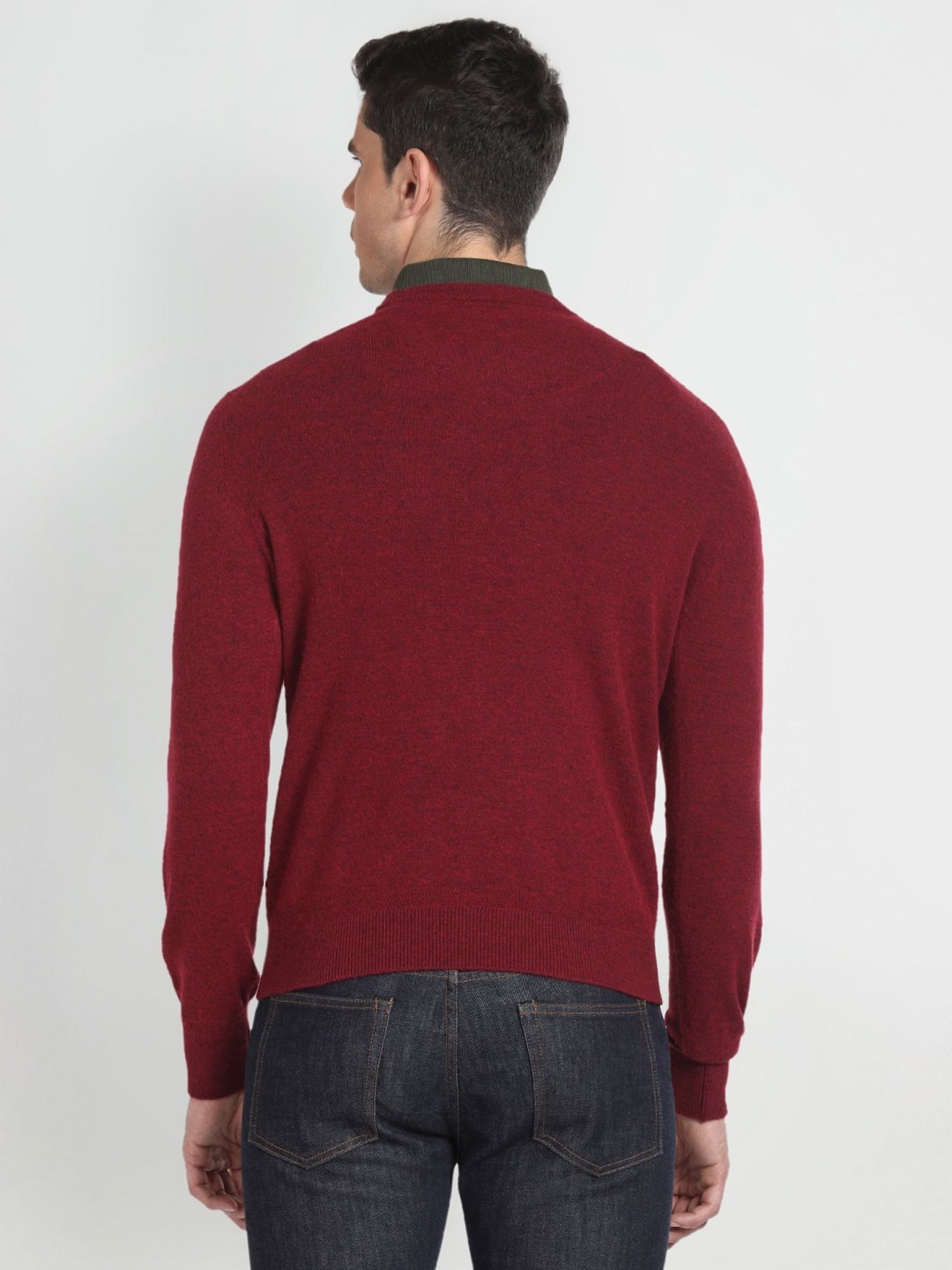 Arrow Sport Red Regular Fit Sweater