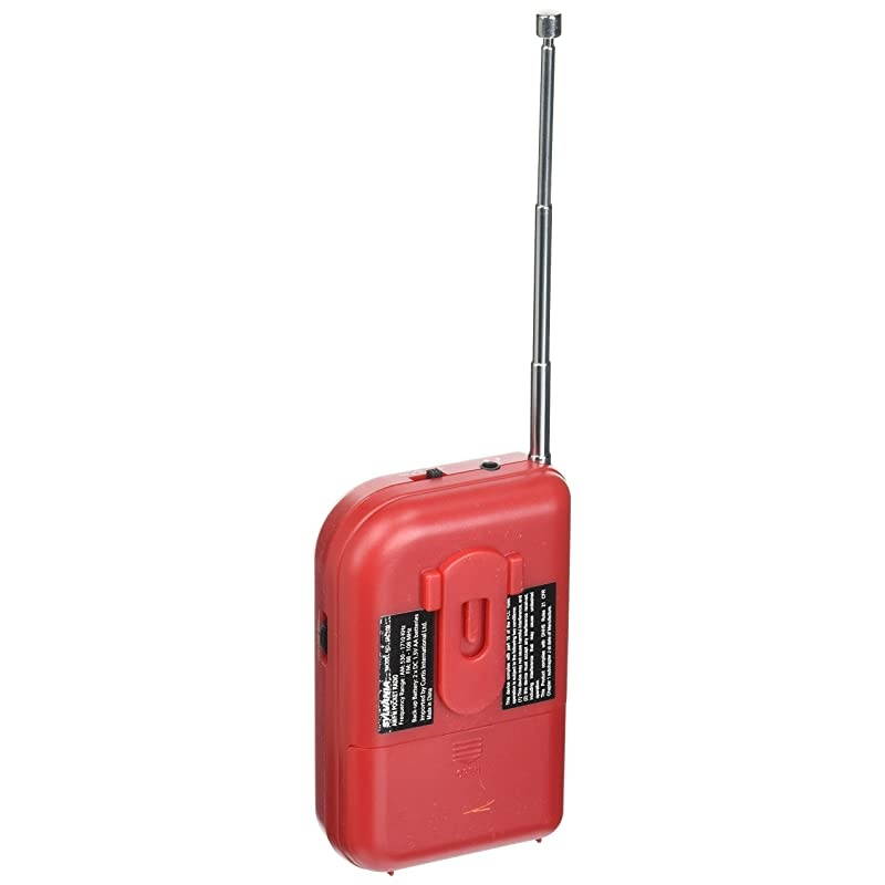 AMFM Pocket Radio With BuiltIn Speaker Red