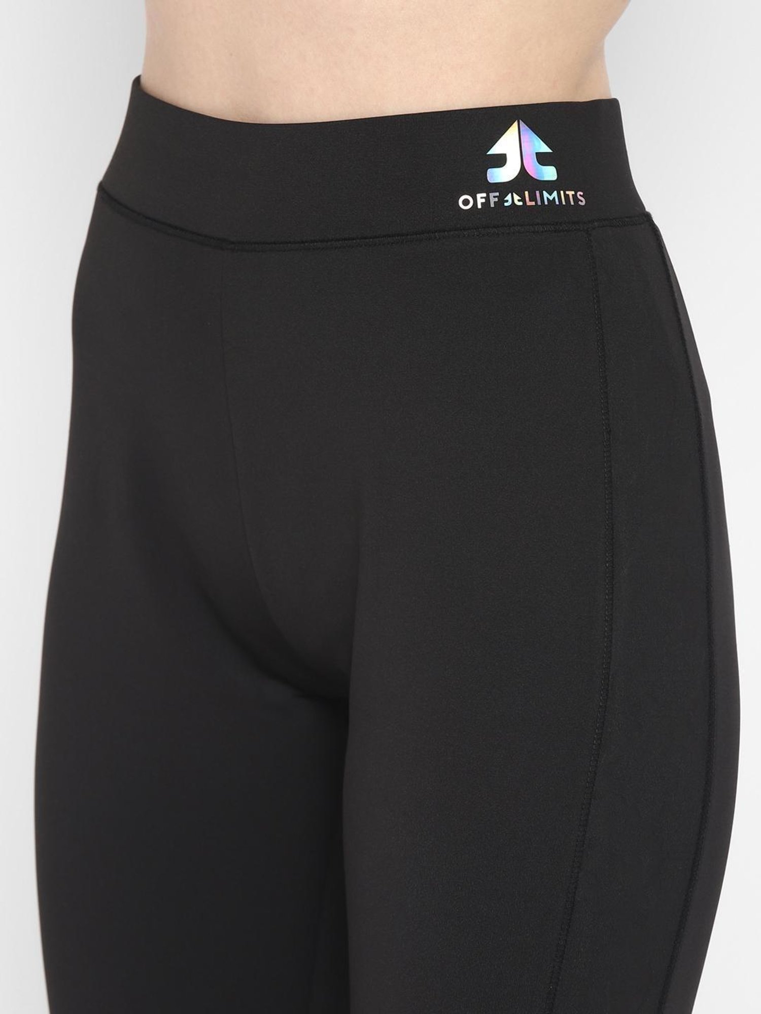 OFF LIMITS Black Self Print Tights