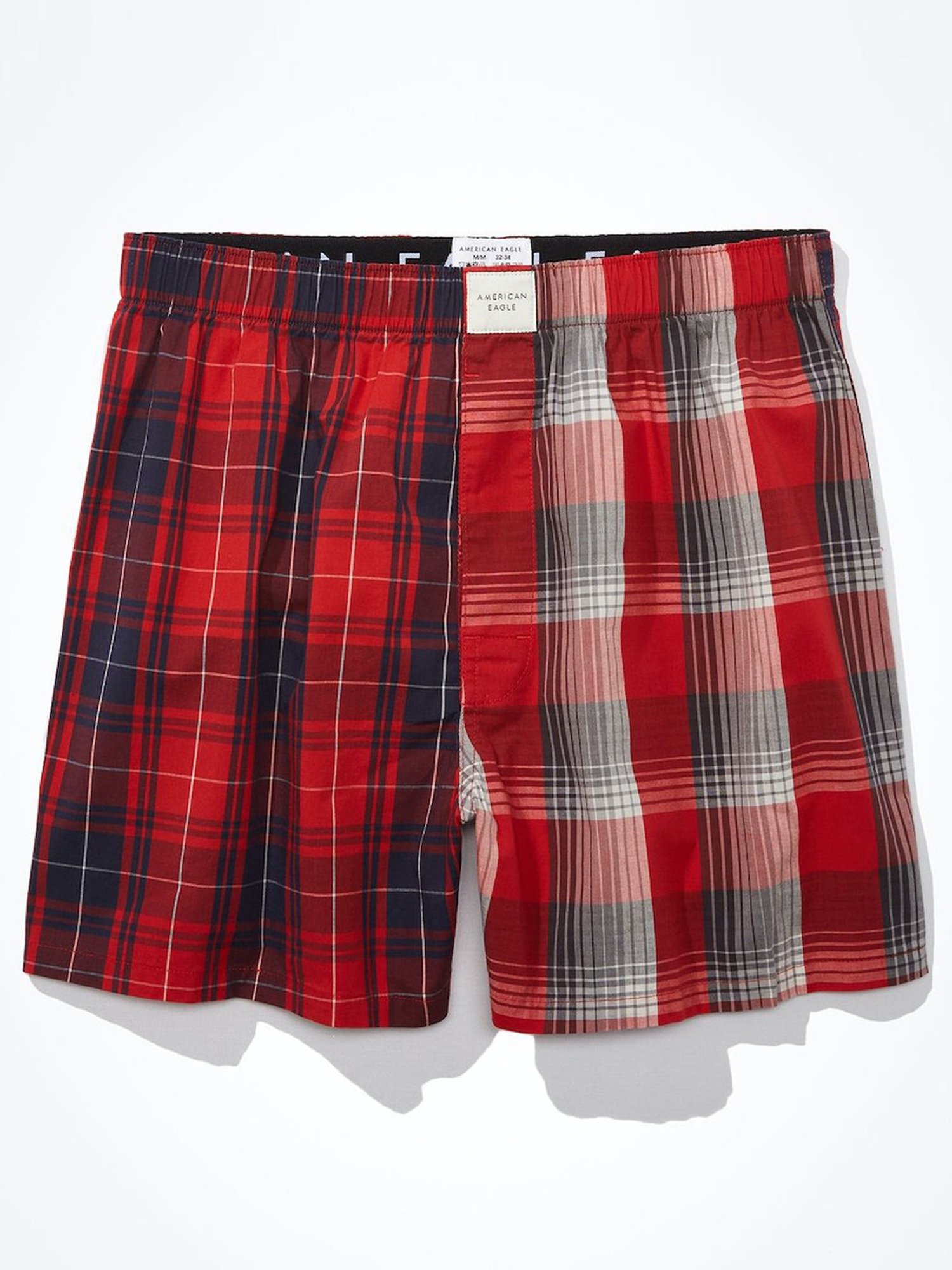 American Eagle Outfitters Red Cotton Regular Fit Checks Boxers