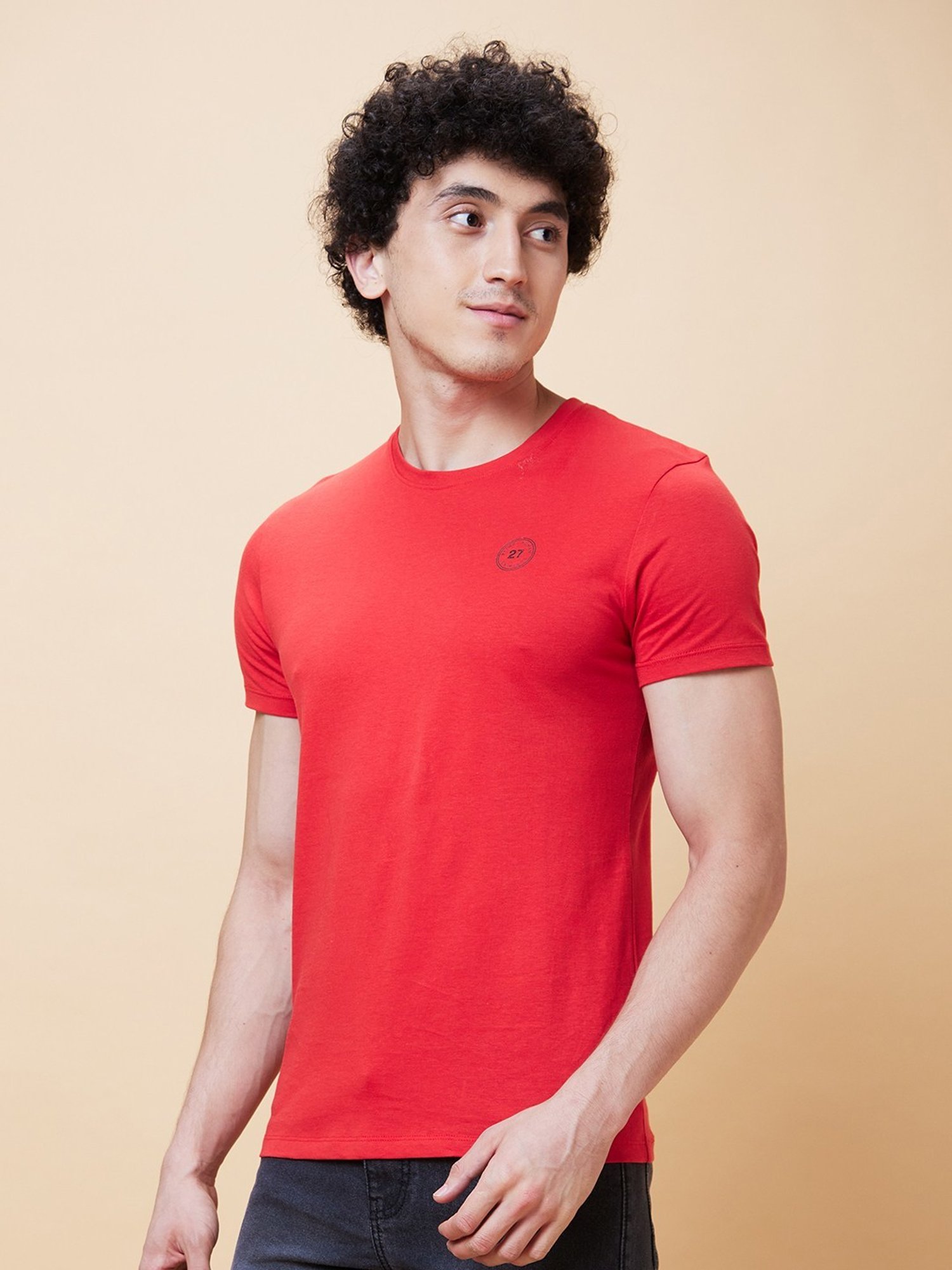 Being Human Red Regular Fit T-Shirt