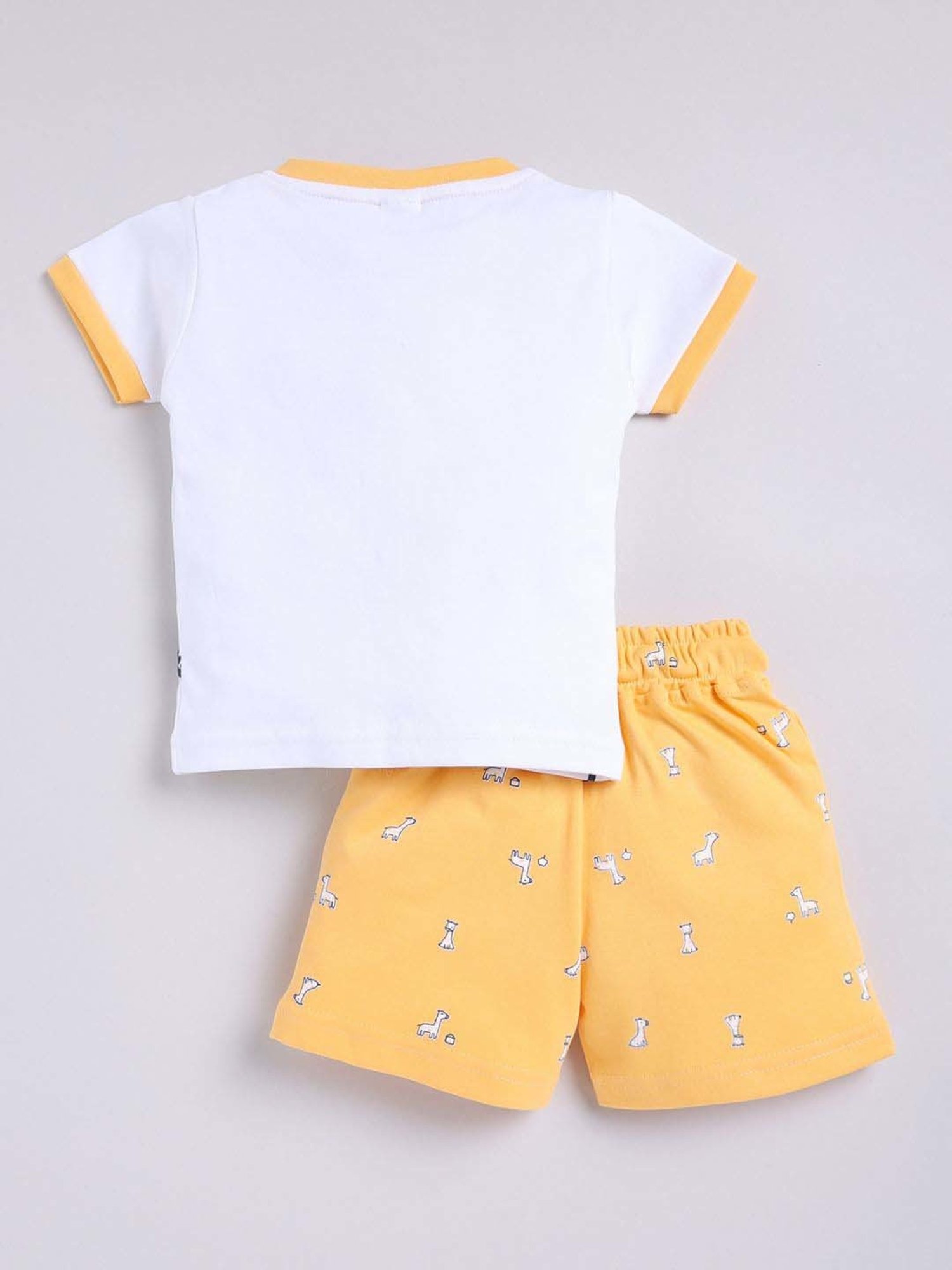 GJ baby Green & White Cotton Camouflage Full Sleeves T-Shirt Set