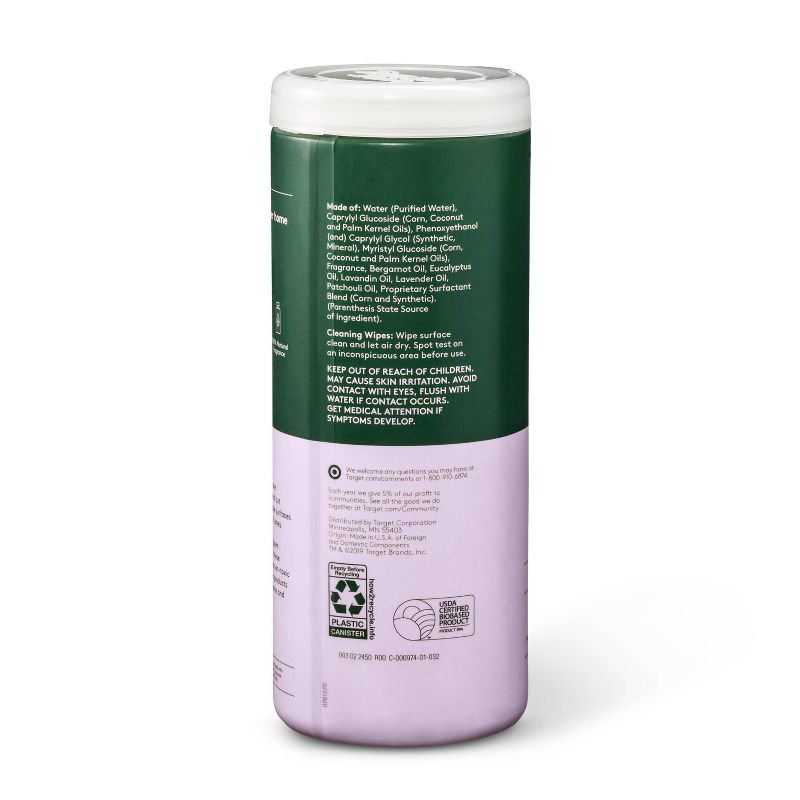 Lavender & Bergamot Multi Surface Cleaning Wipes - 35ct - Everspring™