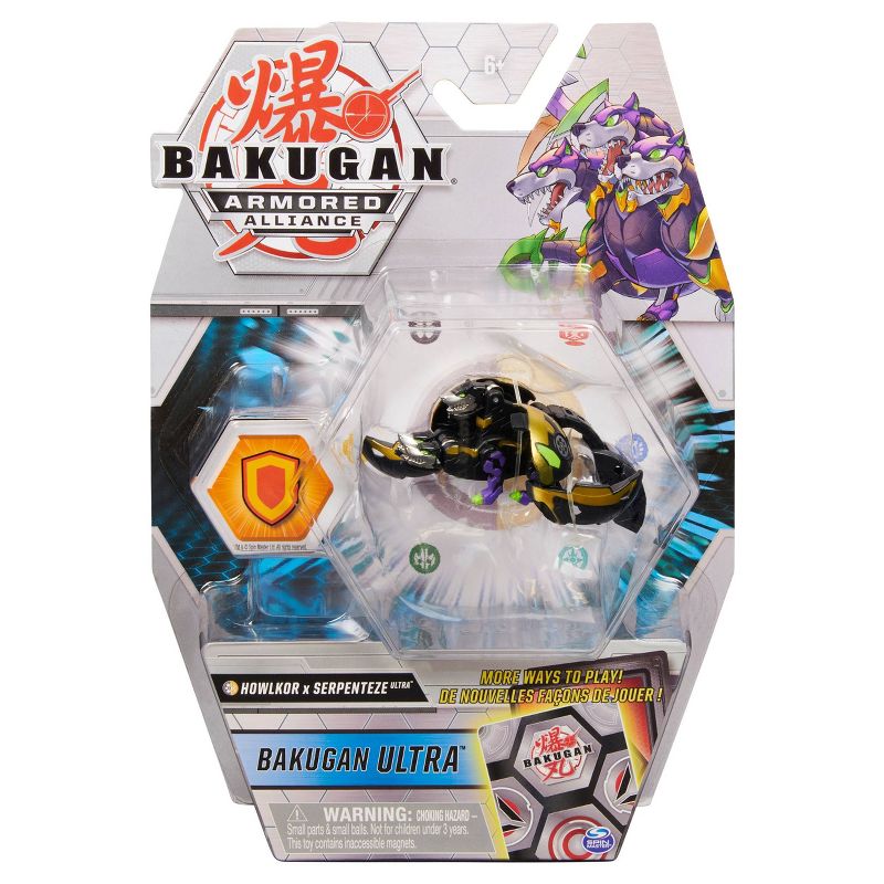 Bakugan Ultra Howlkor Serpenteze 3" Collectible Action Figure and Trading Card