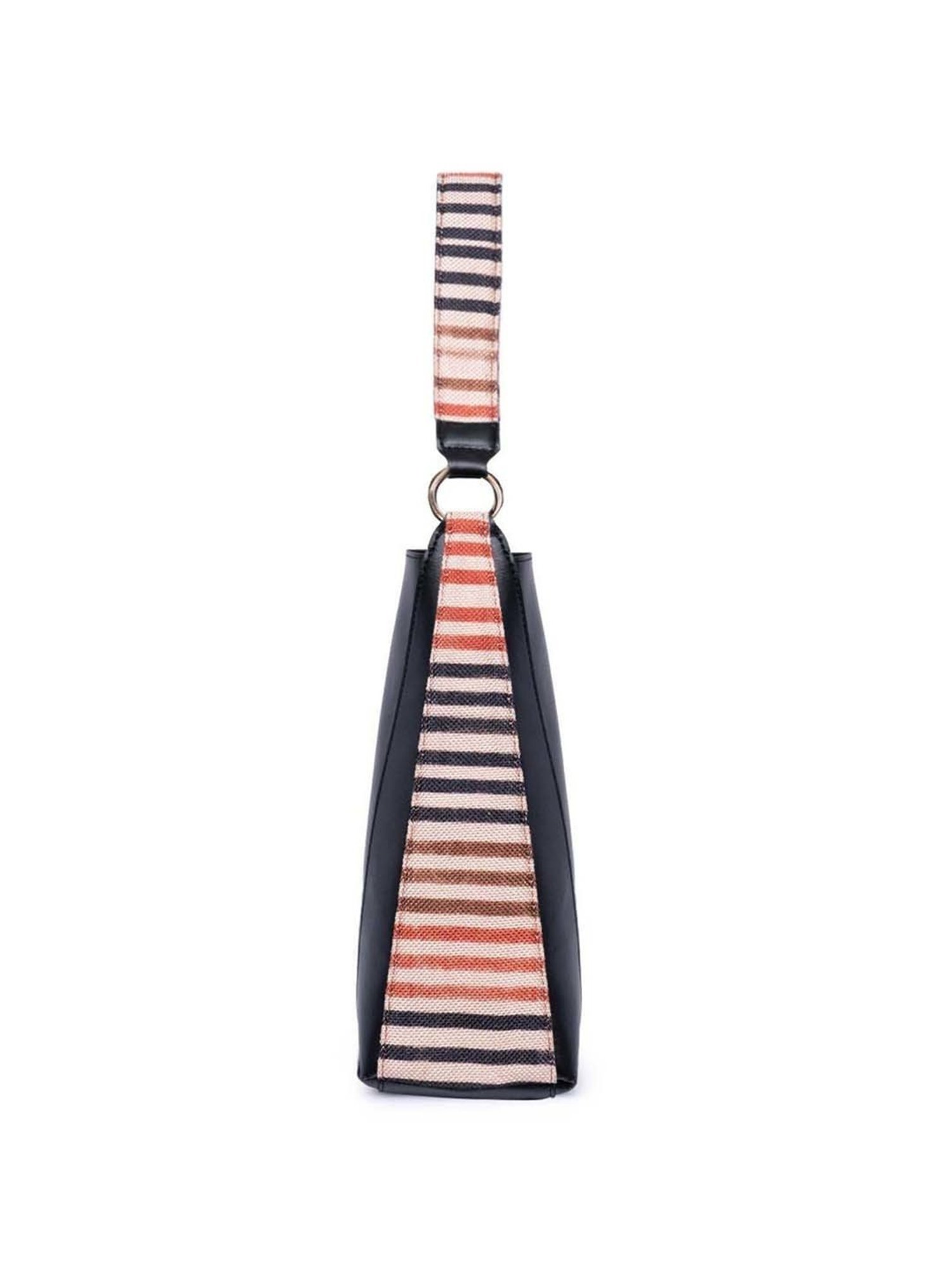 ZOUK Multicolor Striped Large Tote Handbag