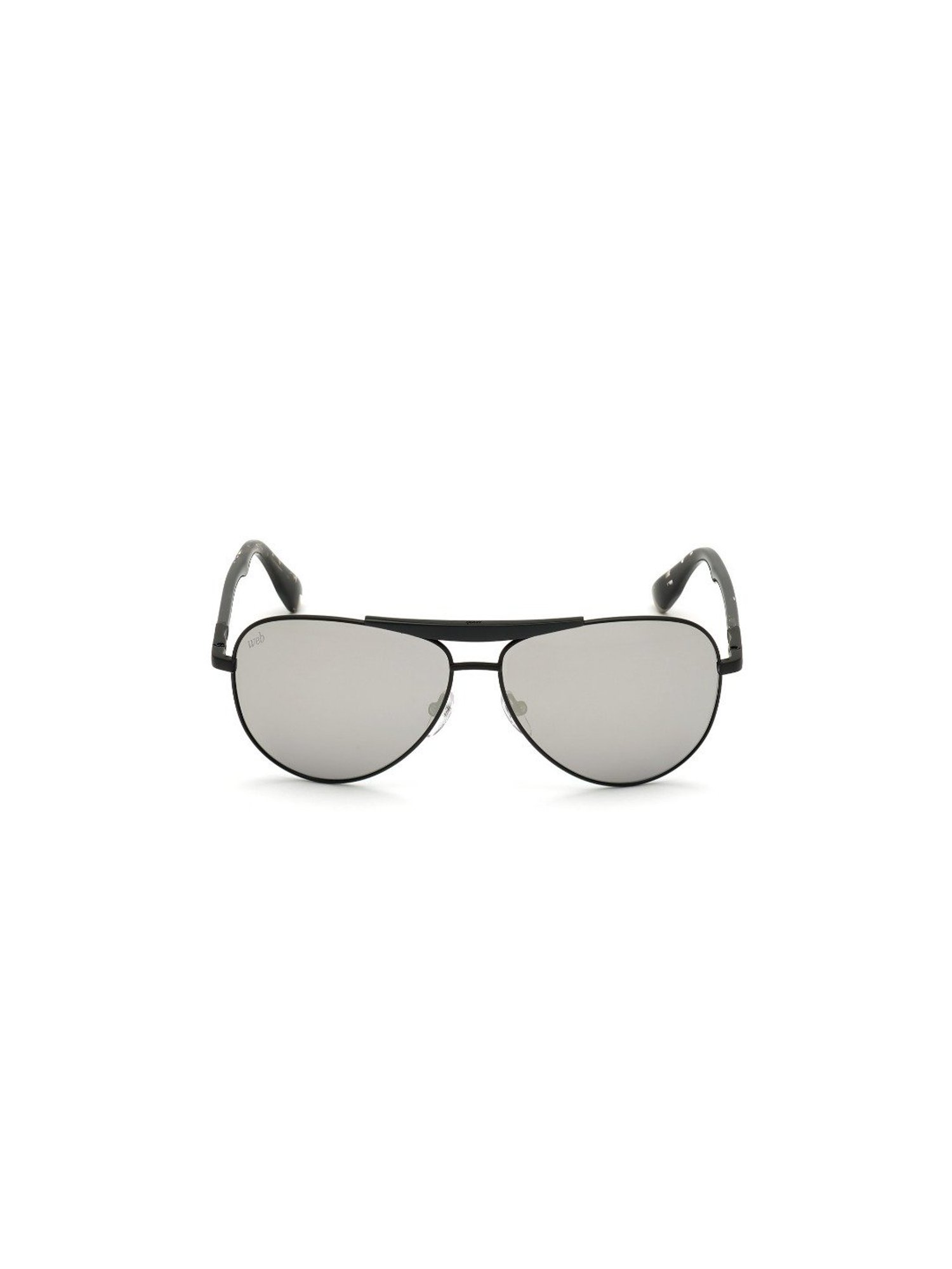 Web Eyewear Grey Oval Sunglasses for Men Designed in Italy