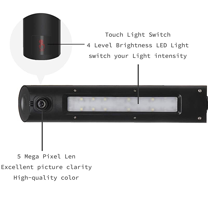 Digital Portable Multi-Angle USB Document Camera LV-1 Series LV-1010 (Black)