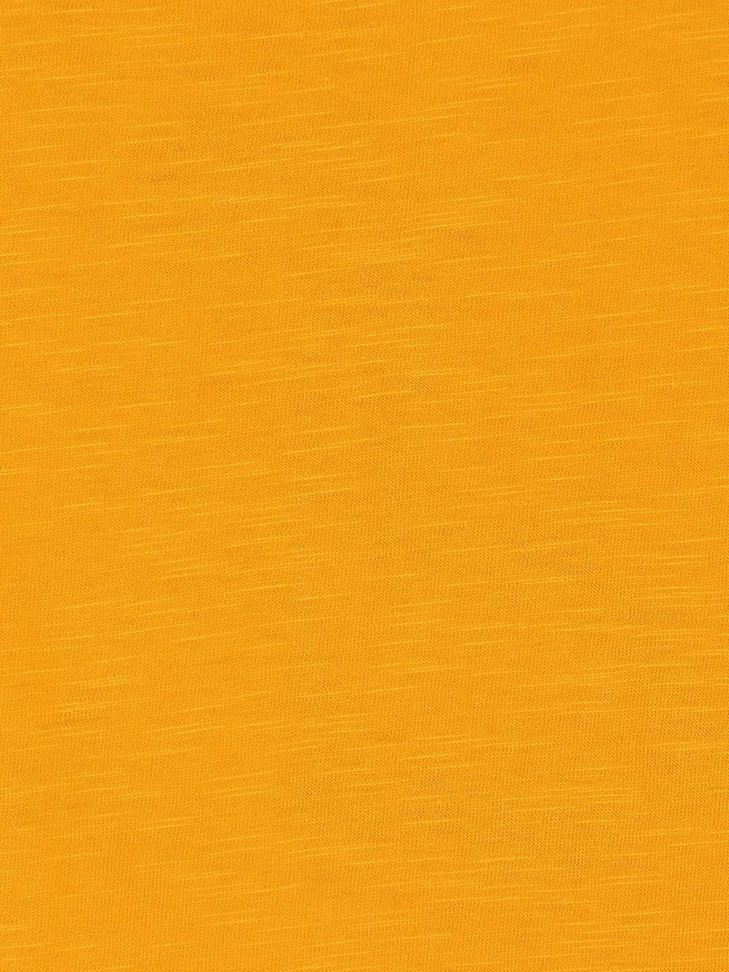 Juniors by Lifestyle Mustard Cotton Embroidered T-Shirt