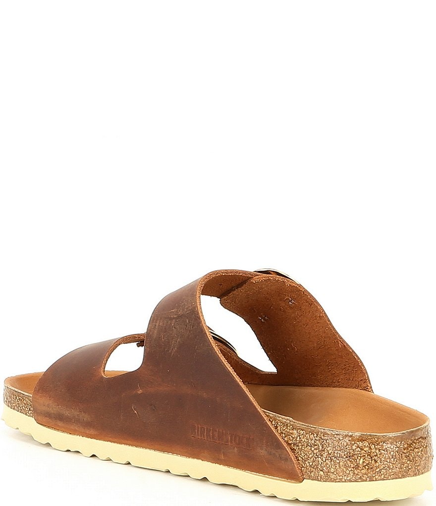 Birkenstock Women's Arizona Oiled Leather Big Buckle Slide Sandals