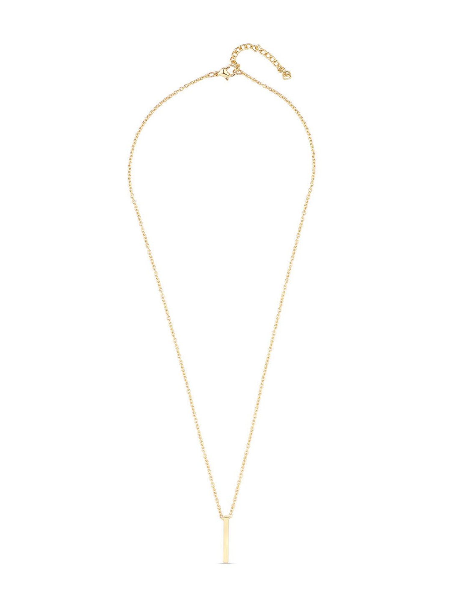 The Bro Code Gold-Plated Bar Pendant Necklace for Men