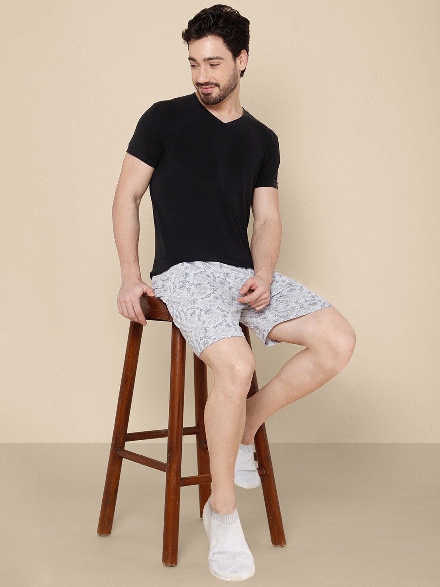 Free Authority Grey Cotton Regular Fit Batman Printed Boxers