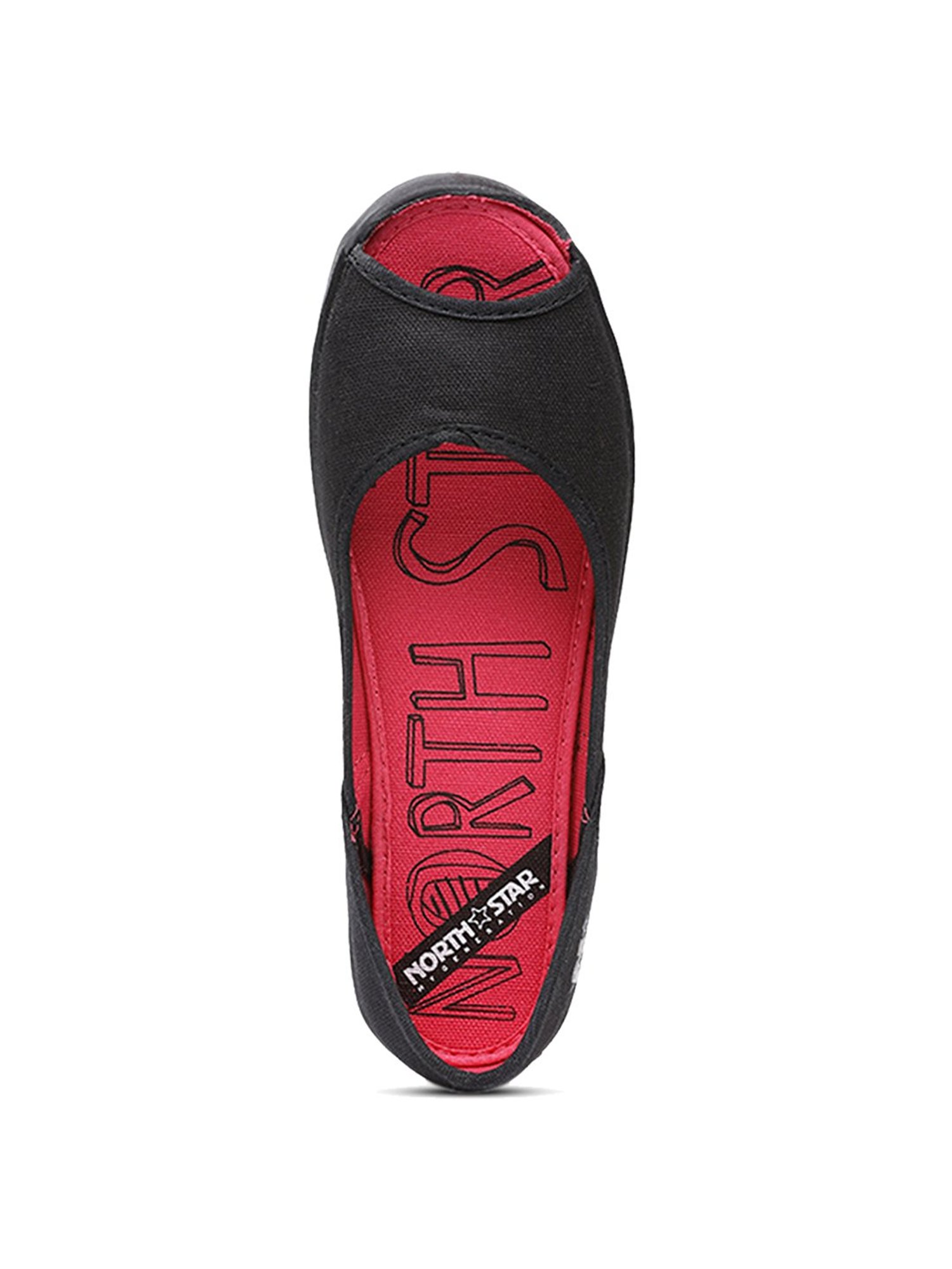 North Star by Bata Women's Maria Black Peeptoe Shoes