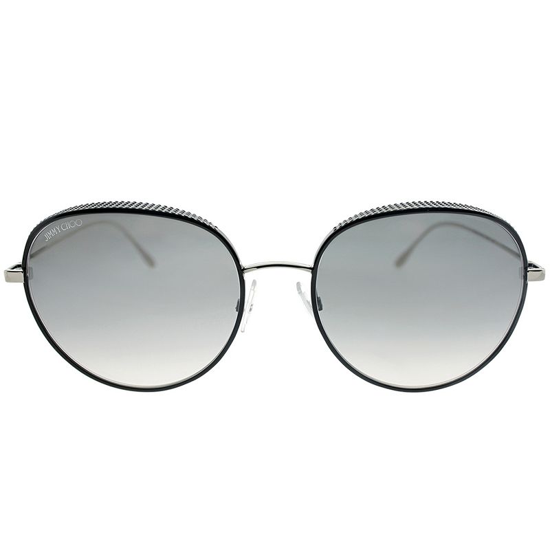 Jimmy Choo  JIN Womens Oval Sunglasses Black palladium 56mm