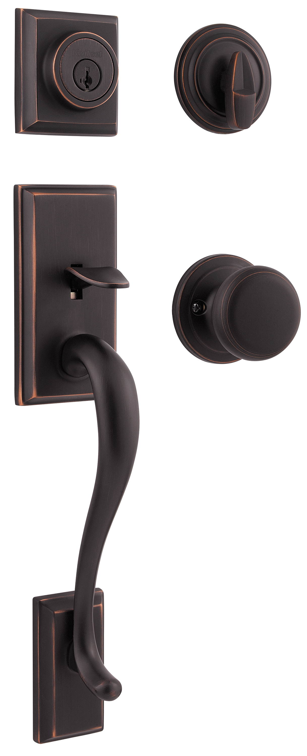 Kwikset Signature Series 98001-104 Venetian Bronze Smartkey&trade; Hawthorne&trade; Handleset With Juno&trade; Knob