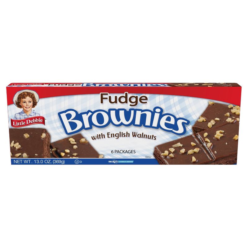 Little Debbie Fudge Brownies with English Walnuts - 13oz