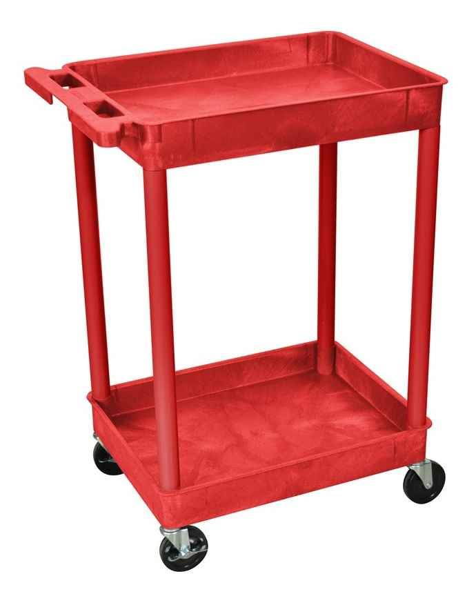 Luxor 2 Shelf Tall Utility Cart