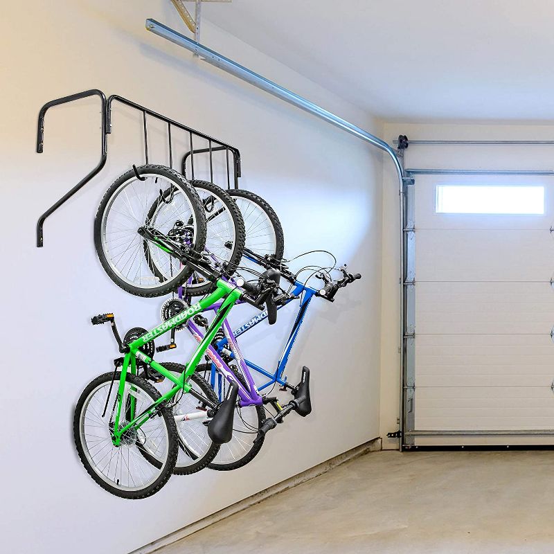 RaxGo 5 Bike Wall Mounted Bicycle Storage Hanger, Garage Bike Rack