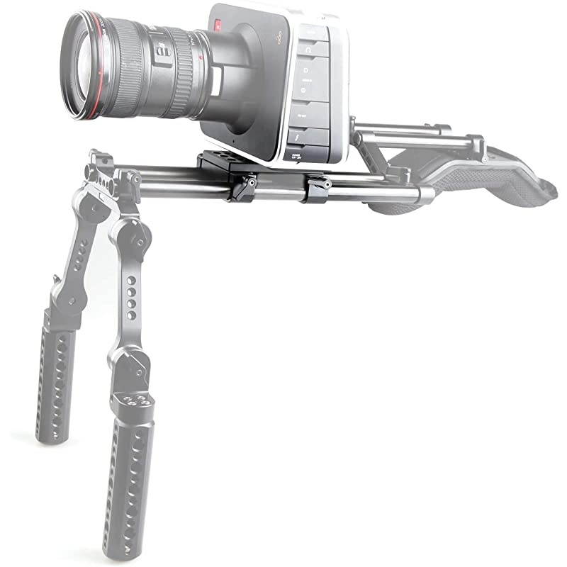 Camera Mounting Plate Tripod Mounting Plate with 15mm Rod Clamp Railblock for Rod Support/DSLR Rig Cage - 1775