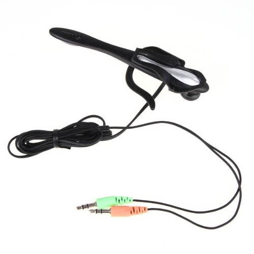 Topwin New PC Computer Laptop Ear Hook Headphone Headset w/ Mic microphone