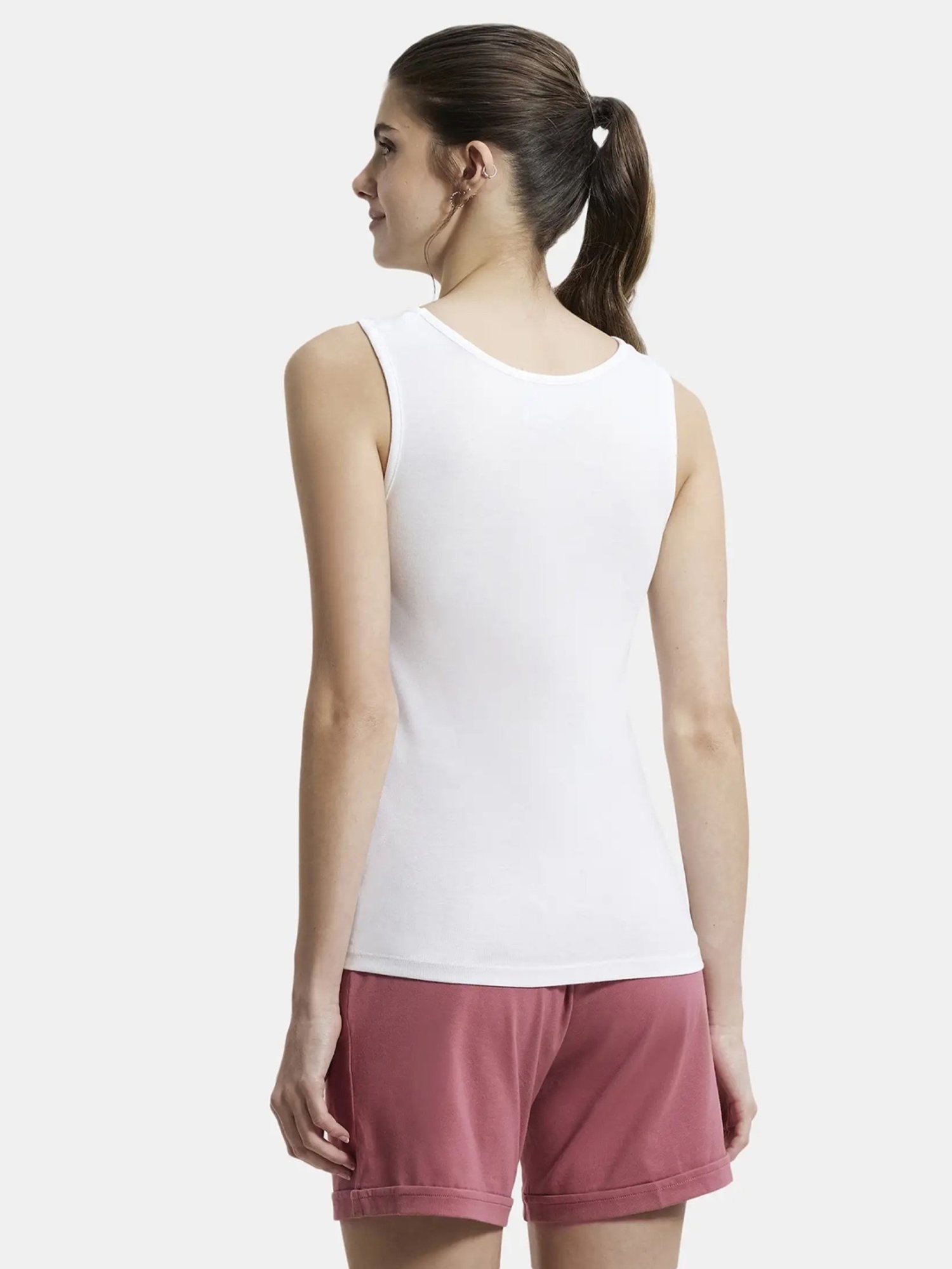 Jockey A113 Women's Super Combed Cotton Rib Fabric Slim Fit Solid Tank Top