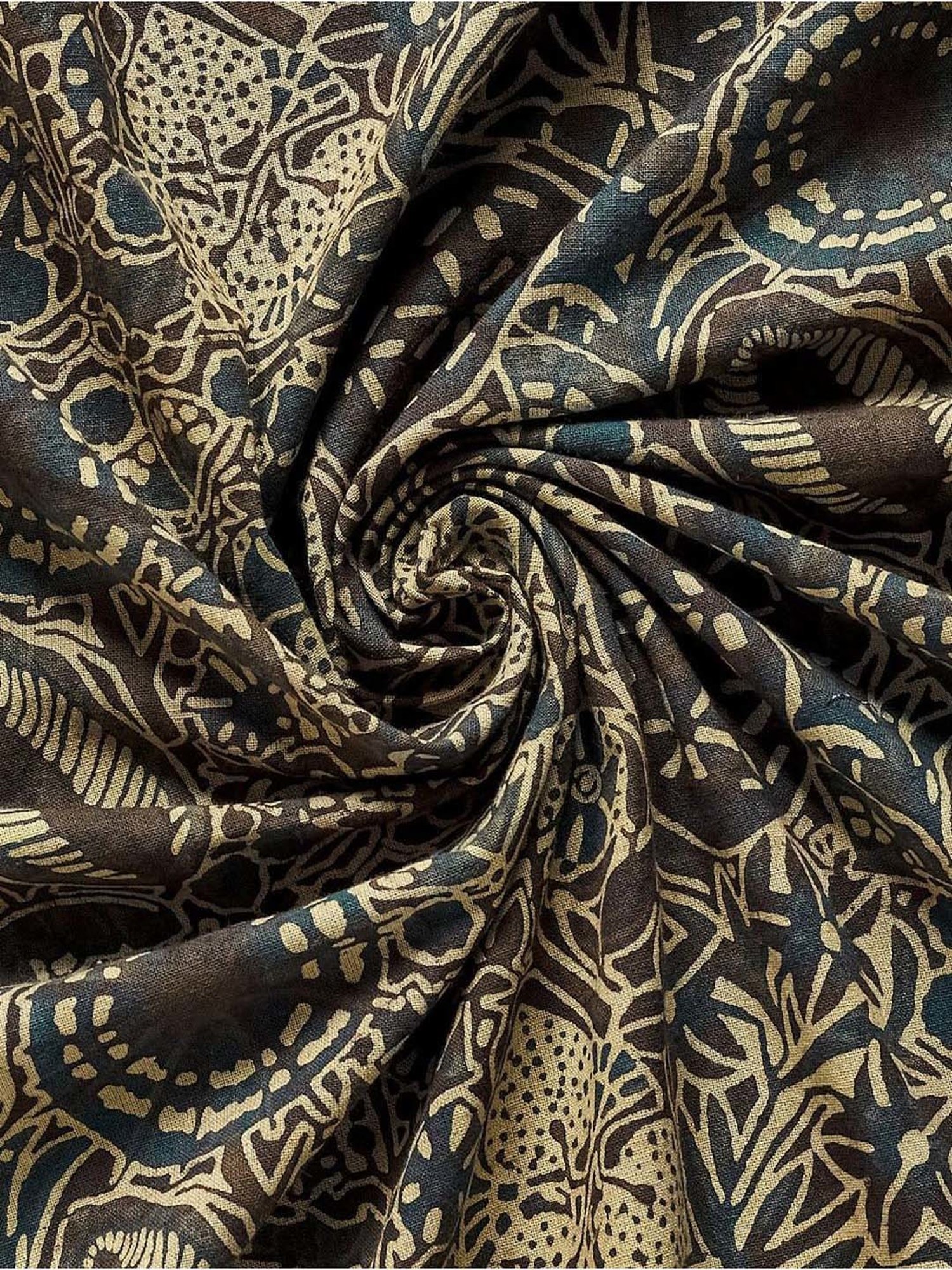 Fabindia Multicolor Cotton 116 TC 163 GSM 4 Seater Table Cover