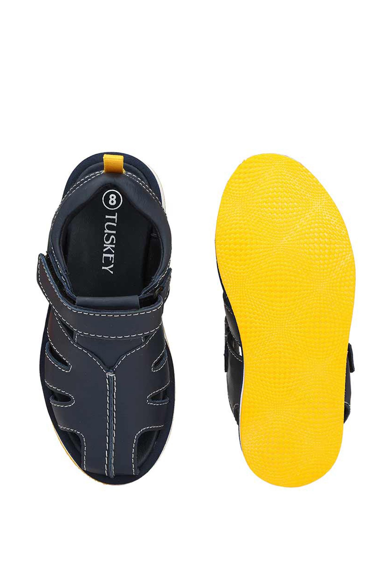 Tuskey Kids Navy Ankle Strap Sandals