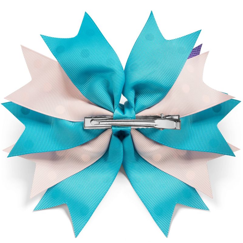 Lily Frilly Hair Bow - Blue