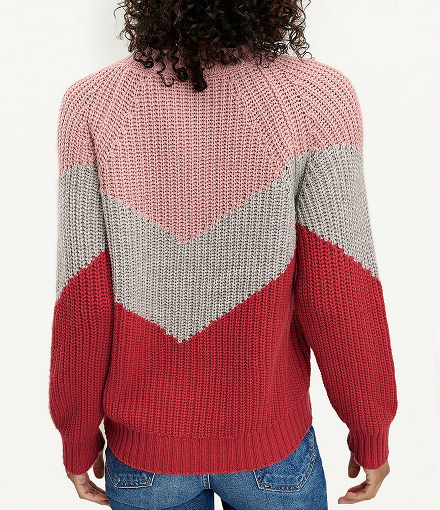 A Loves A Round Neck Long Bishop Sleeve Rib Knit Sweater