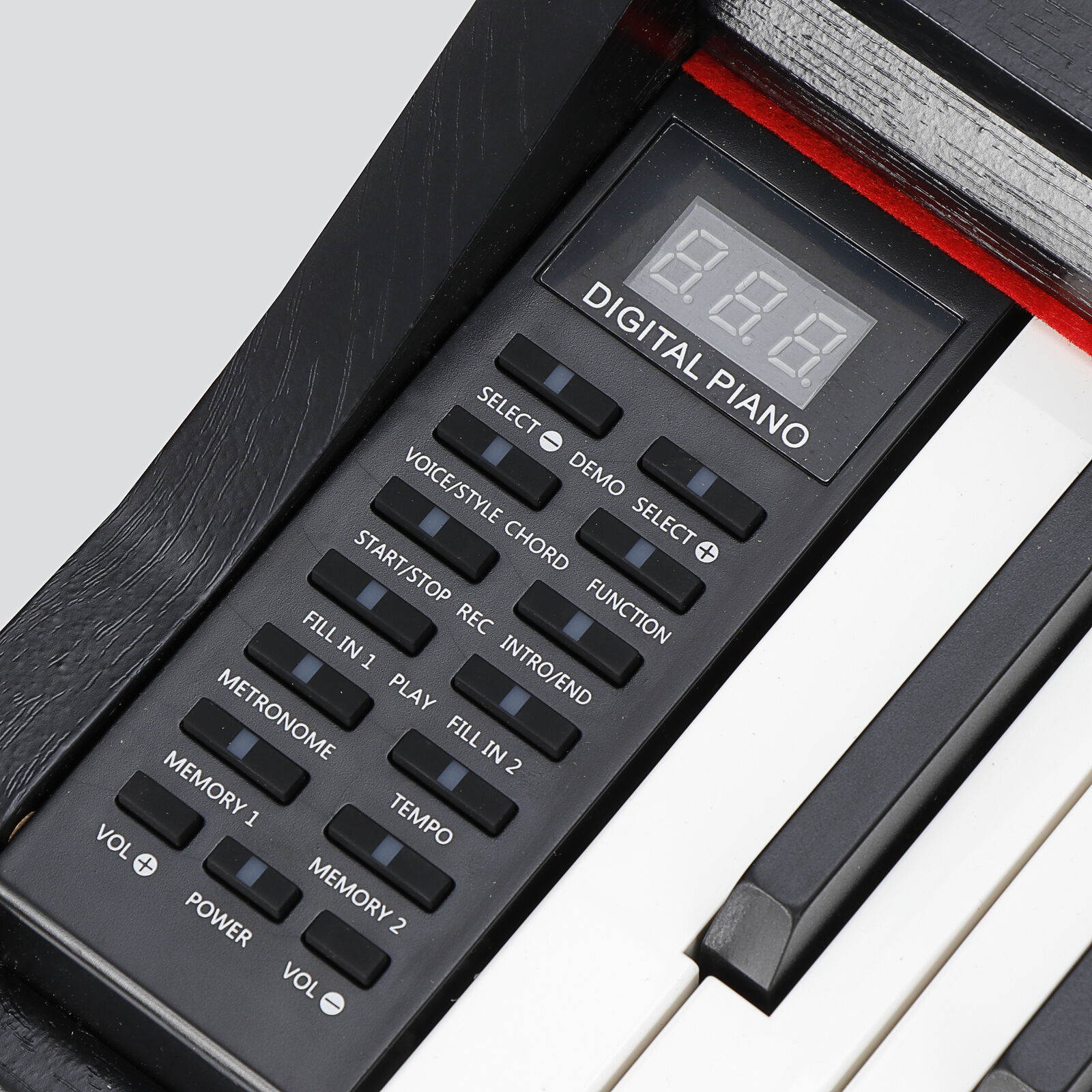 88 Key Digital Electronic Piano Keyboard with Sustain Pedal and Music Stand for Beginner