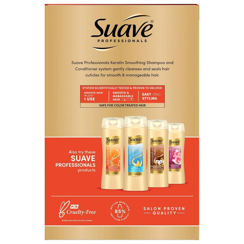 Suave Professionals Keratin Infusion Smoothing Shampoo & Conditioner - 2pk/12.6 fl oz each