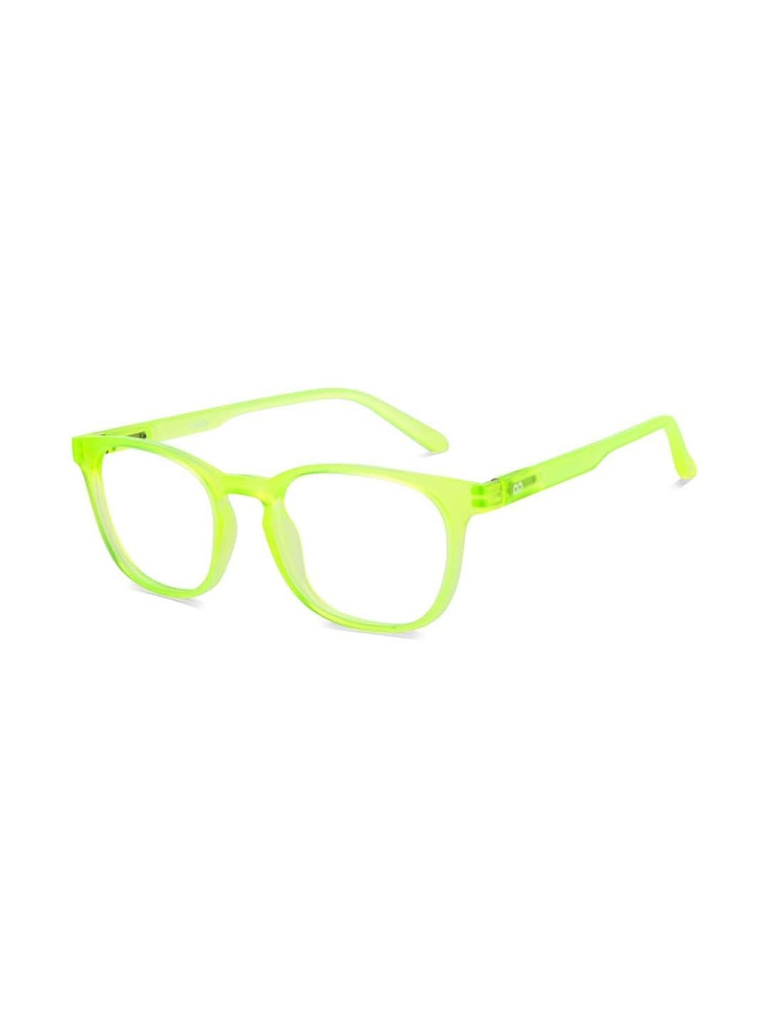 HUSTLR Green Square Blue Light Protection Unisex Reading Glasses