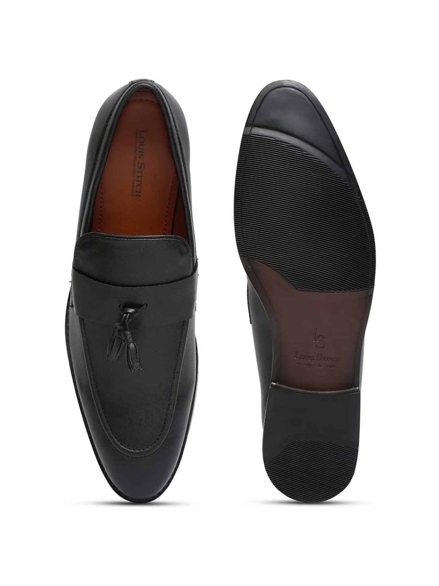 Louis Stitch Men's Black Formal Mocassins