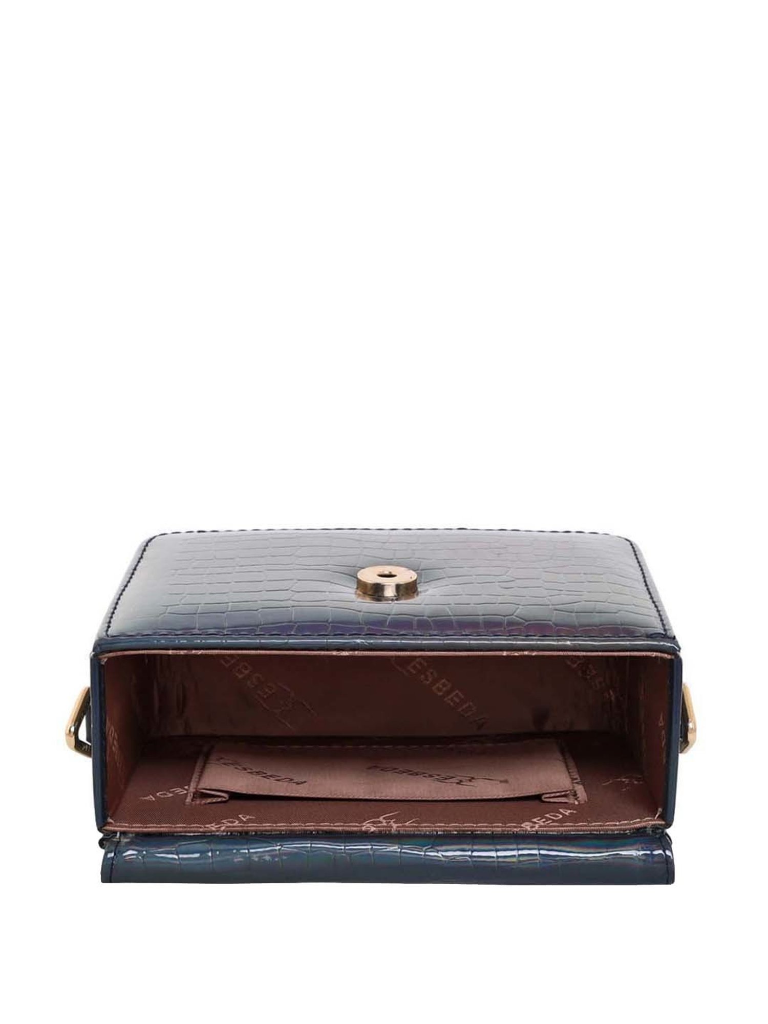 Esbeda Navy Textured Small Sling Handbag