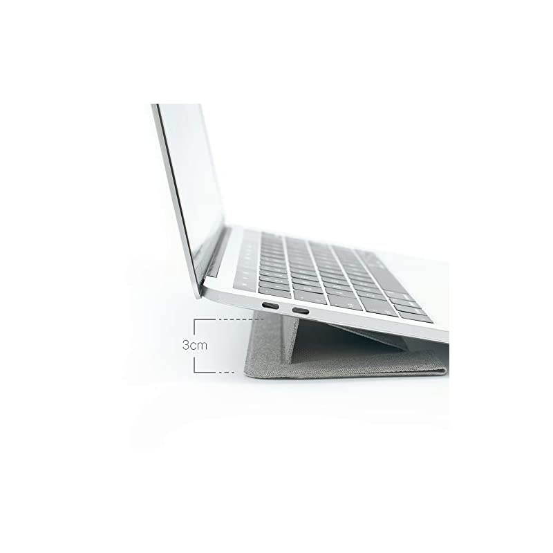 Flat Foldable Laptop Stand Invisible Lightweight Laptop Stand AntiSlide and Portable Notebook Stand Compatible with MacBookMacBook AirMacBook Pro Tablets and Laptops up to 154 Black