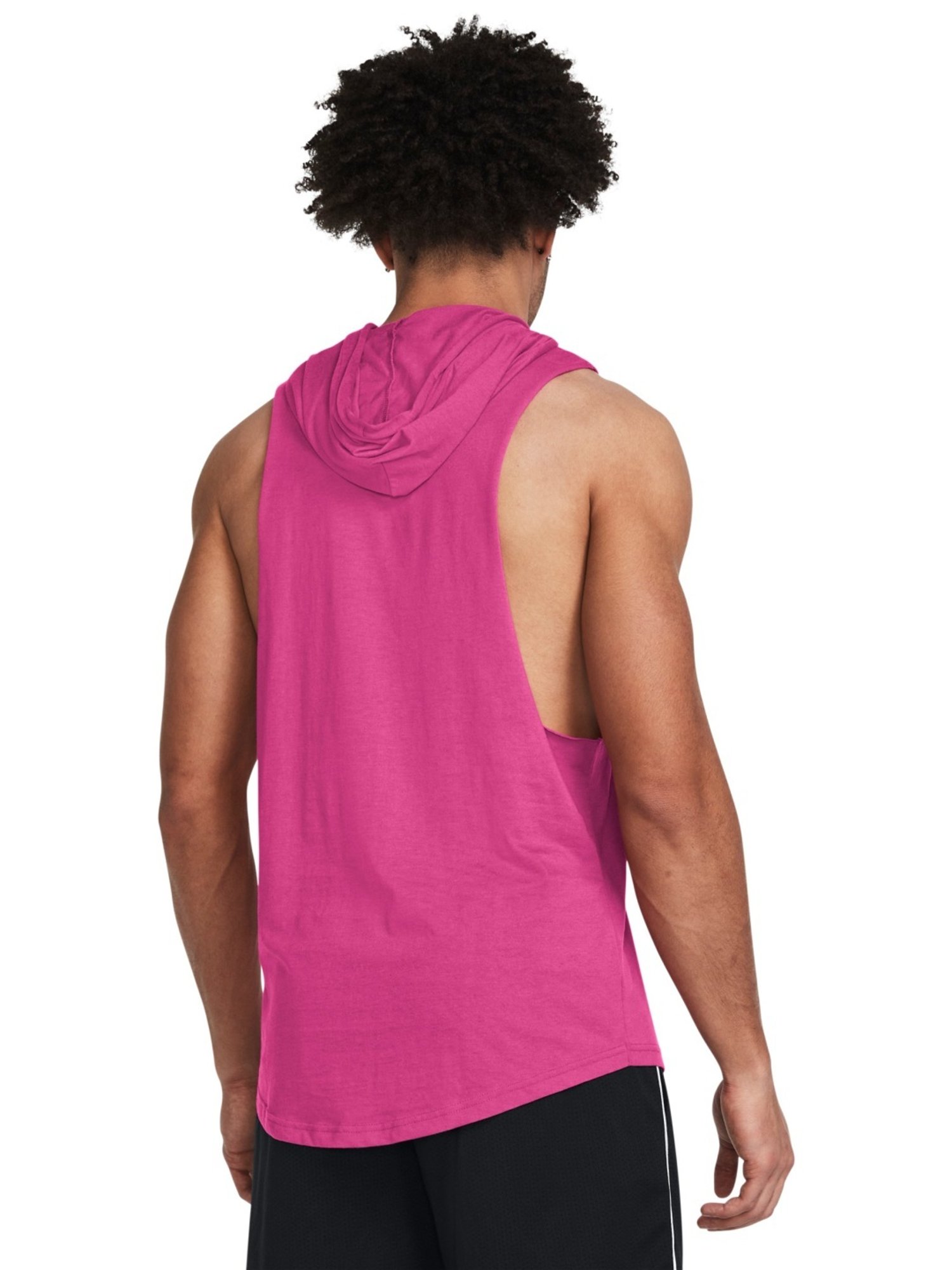 Under Armour Pink Cotton Slim Fit Printed Tank Tee